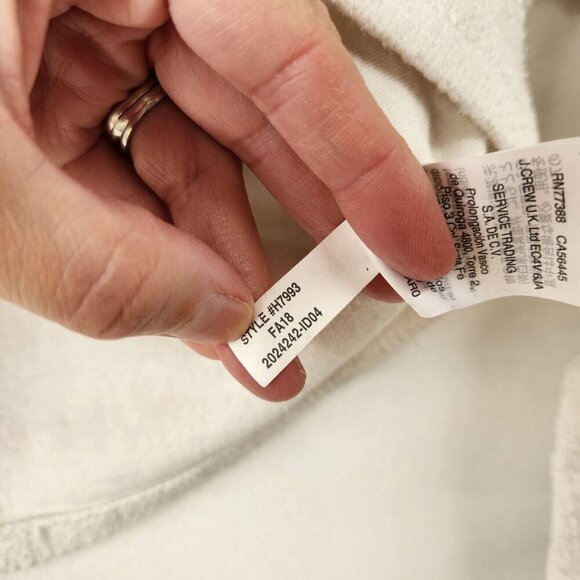 Madewell Texture and Thread Textured Tie-Front Top Blouse Shirt Ivory Women's XS - Picture 7 of 7